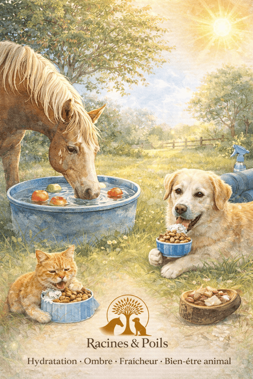 chaleur, hydratation pour vos animaux